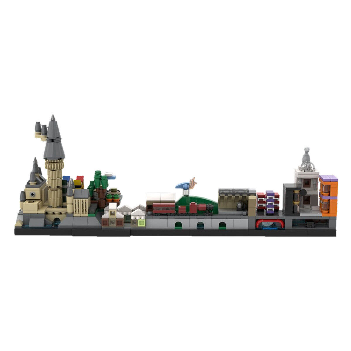 Custom MOC: C4740 Skyline Architecture from Mobie 621 Parts Gift for Christmas-ZITIANYOUBUILD