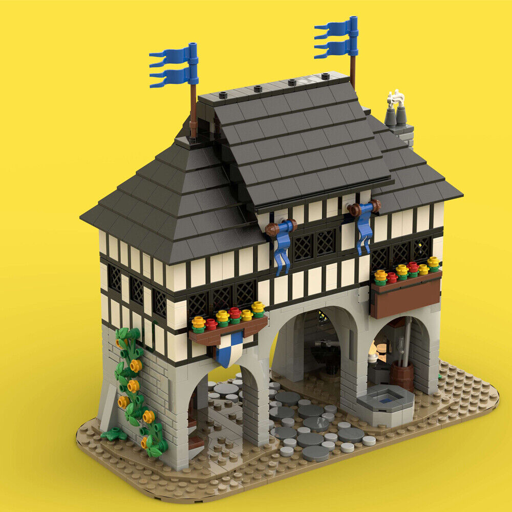 MOC-139581 Medieval Village / Market Entry Castle's Keep Model 1207 Parts-ZITIANYOUBUILD