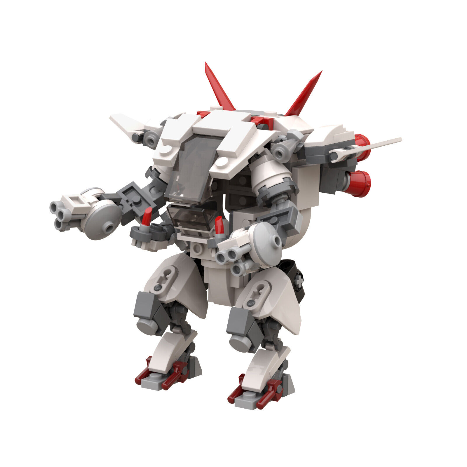 ZITIANYOUBUILD Custom MOC: C6740 White Rabbit D.va Model Pink Mech 204 Parts-ZITIANYOUBUILD