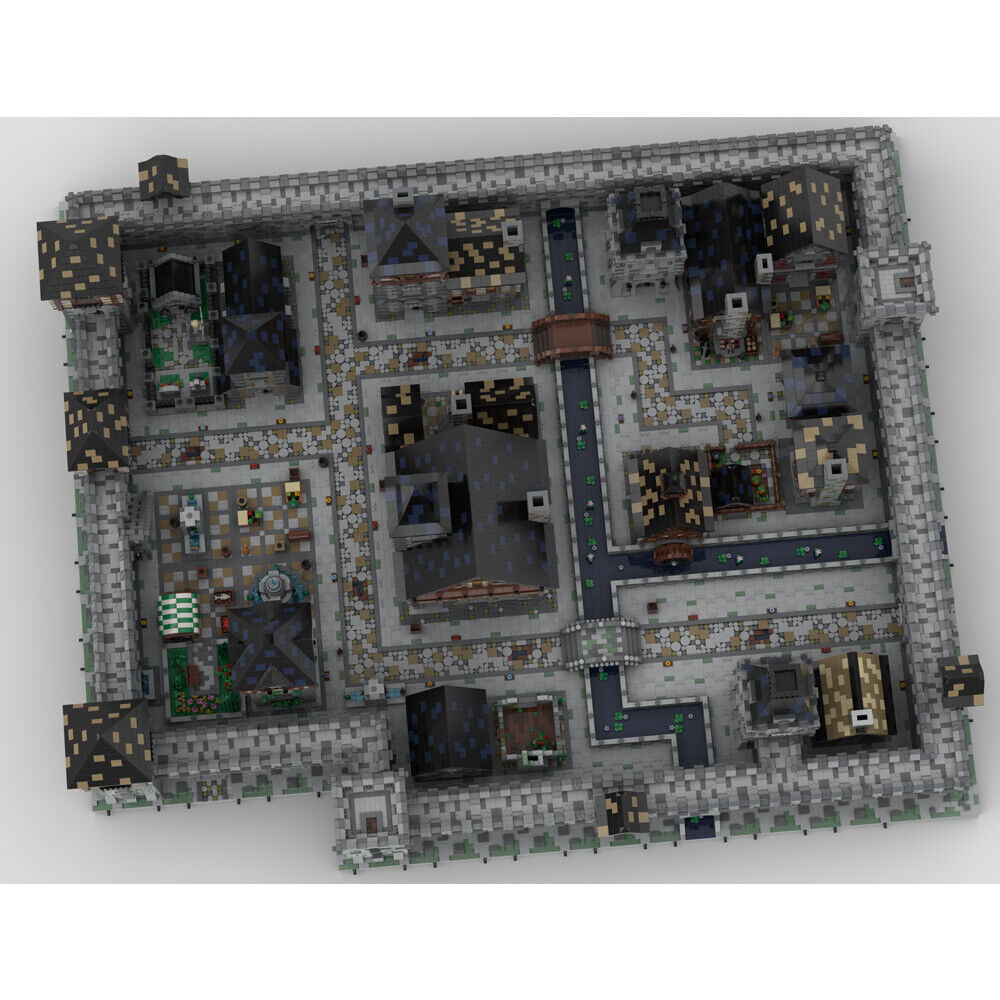 MOC-88654 Medieval Castle Individual City-combinations w/ 52 Modules 48241 Parts-ZITIANYOUBUILD