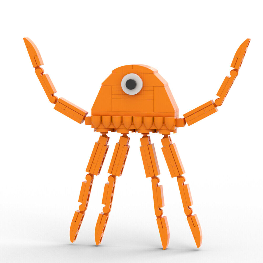 C9316Y09 Orange Jellyfish Monster Micro Version 97 Parts from Video Game-ZITIANYOUBUILD