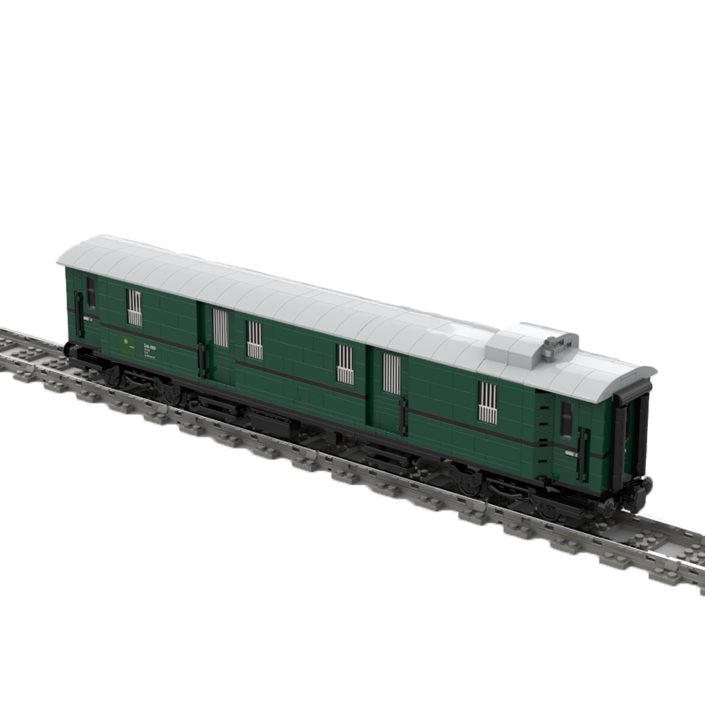 Custom MOC-183352 Baggage Waggon Pw4üe Of The Deutsche Reichsbahn Toys 912 Parts