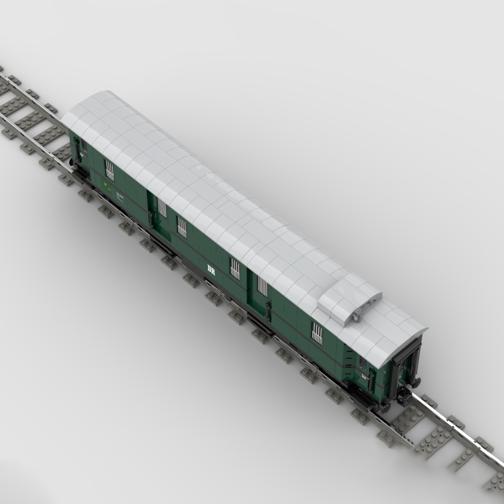 Custom MOC-183352 Baggage Waggon Pw4üe Of The Deutsche Reichsbahn Toys 912 Parts