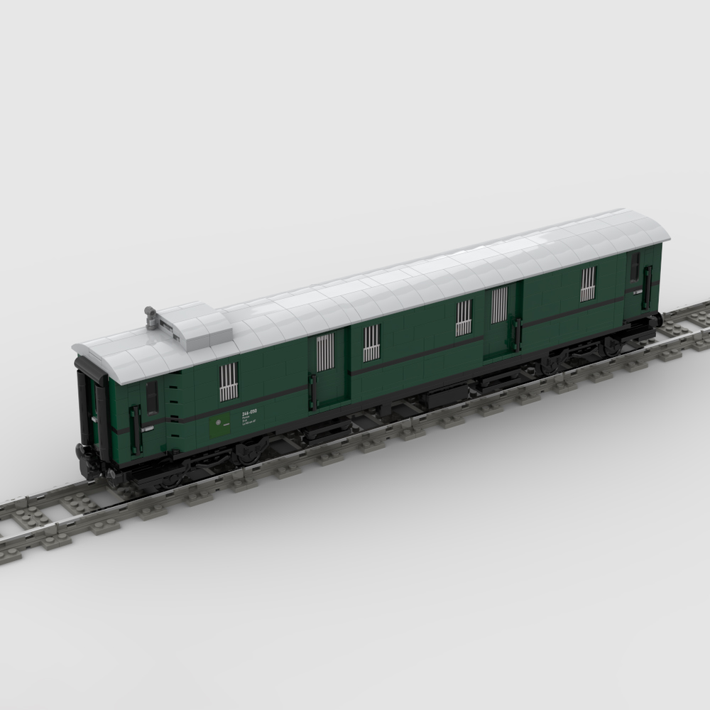 Custom MOC-183352 Baggage Waggon Pw4üe Of The Deutsche Reichsbahn Toys 912 Parts