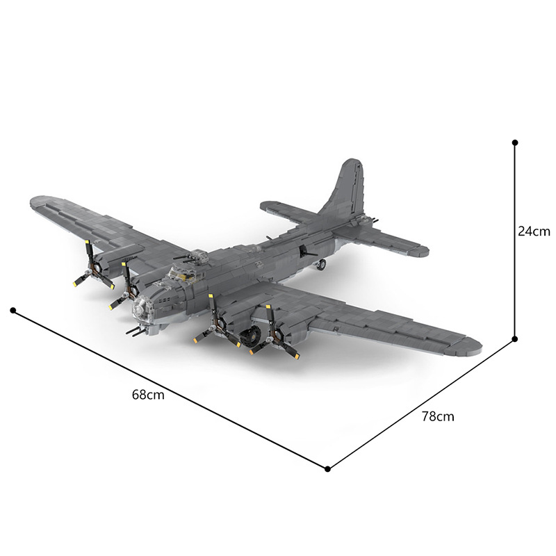 Boeing B-17G - WWII Heavy Bomber B-17 “Flying Fortress” with Detailed Interior 3074 Pieces