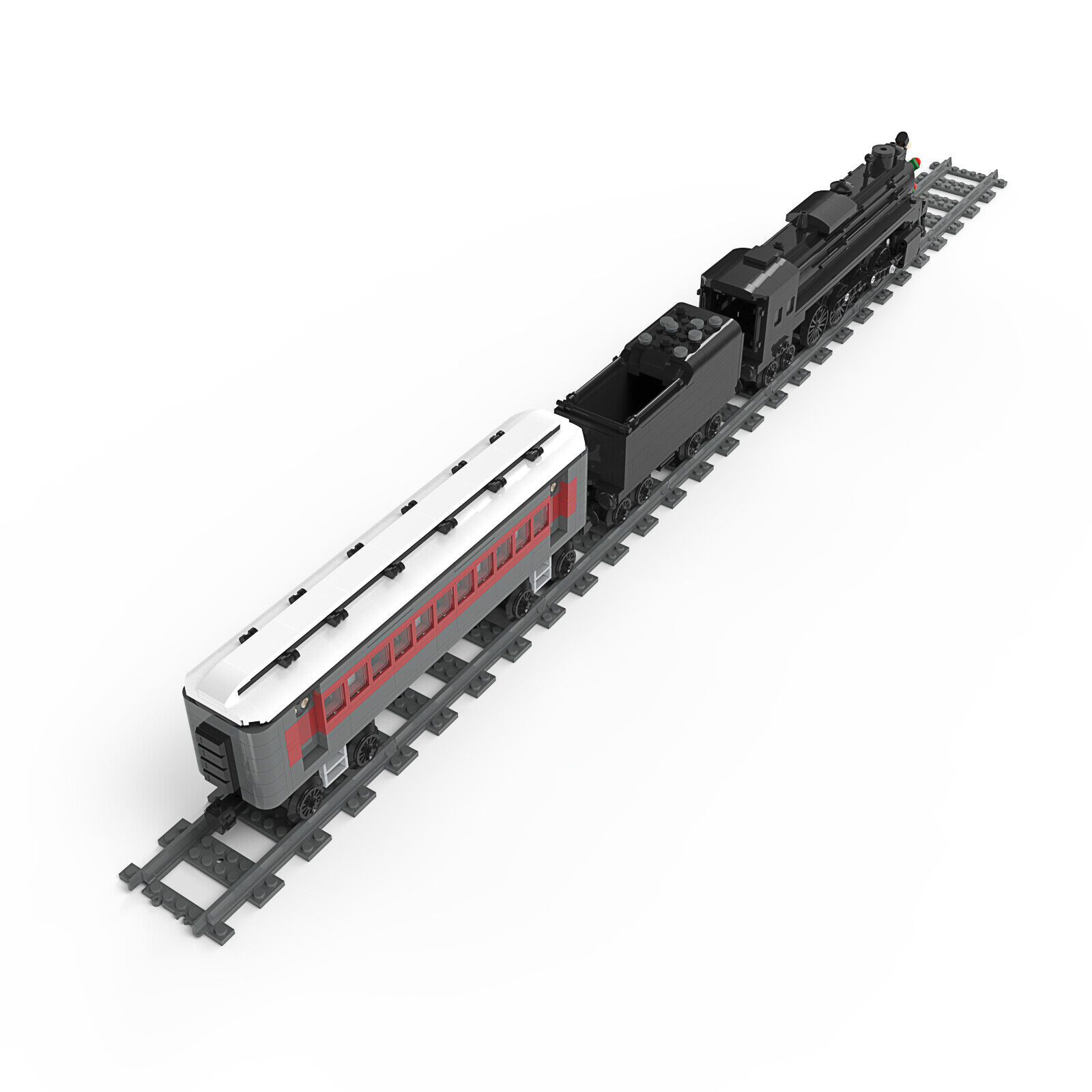 Custom MOC: C7425 The Train 984 Parts from The Polar Gift for Christmas-ZITIANYOUBUILD