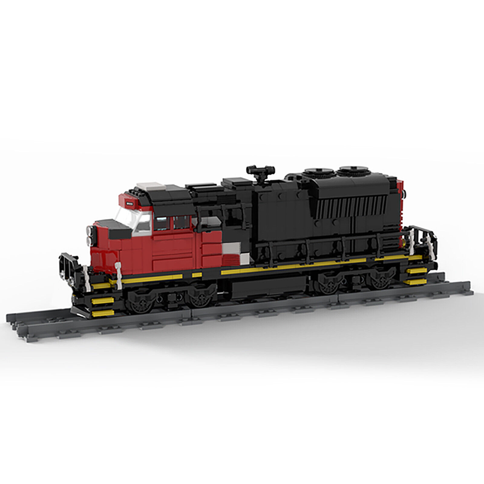 MOC-47989 Cargo Train CN EMD SD70M 2 Replica City Train & Building Toys-ZITIANYOUBUILD