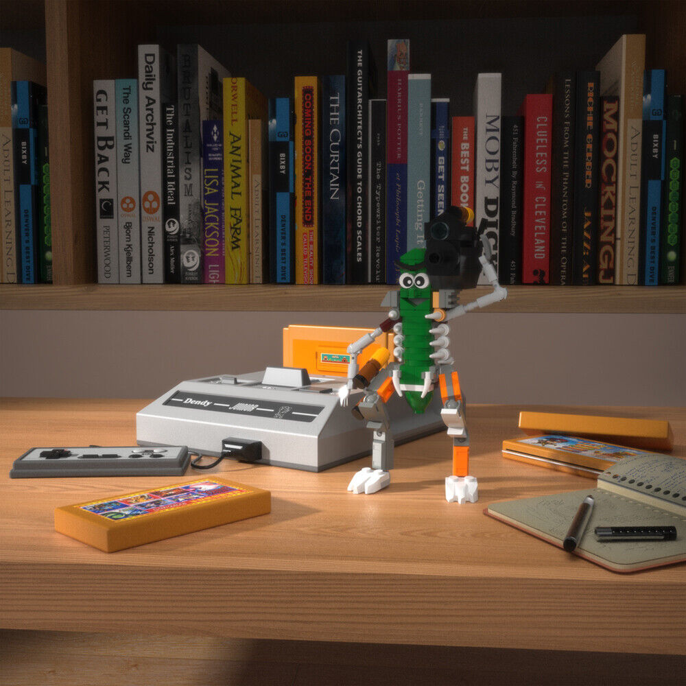 Custom MOC: C7636 Pickled Cucumbers Mr. Pickles Model 157 Parts for Kids-ZITIANYOUBUILD