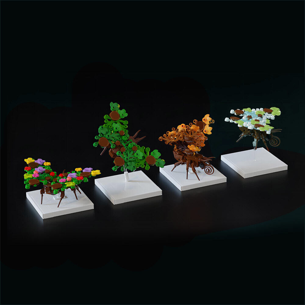 C9252 LEAF BUTTERFLIES with 4 Seasonal Variations of the Pattern 470 Parts-ZITIANYOUBUILD