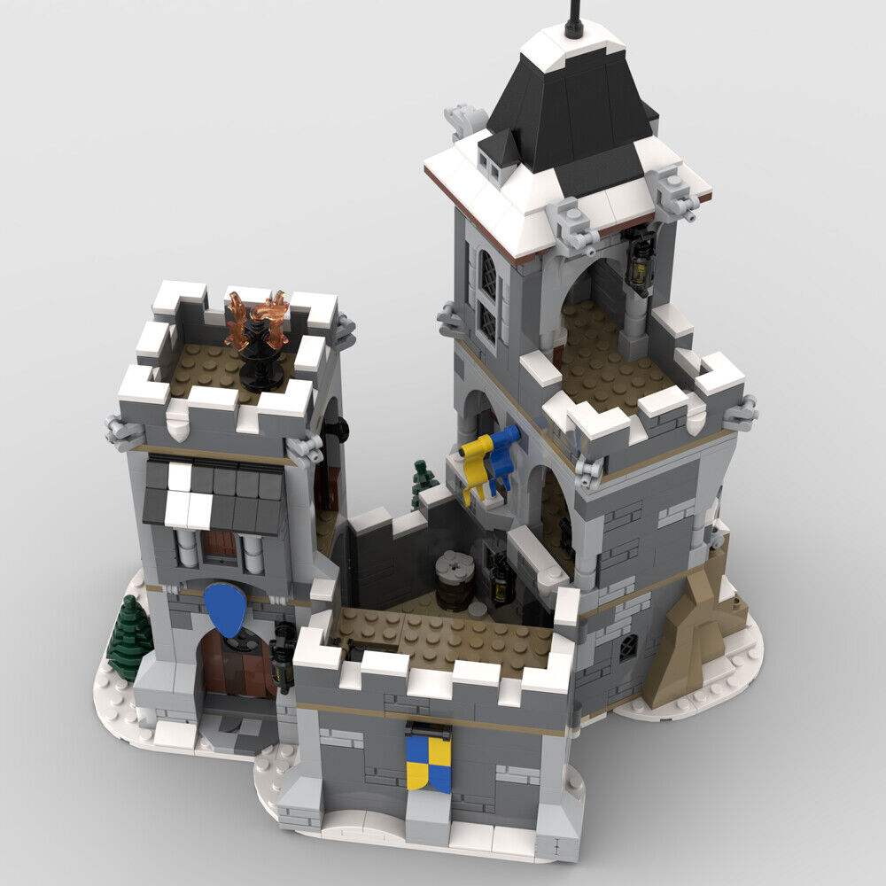 MOC-139872 Small Castle Northern Tower: Dragon's Nest with Interior 971 Parts-ZITIANYOUBUILD