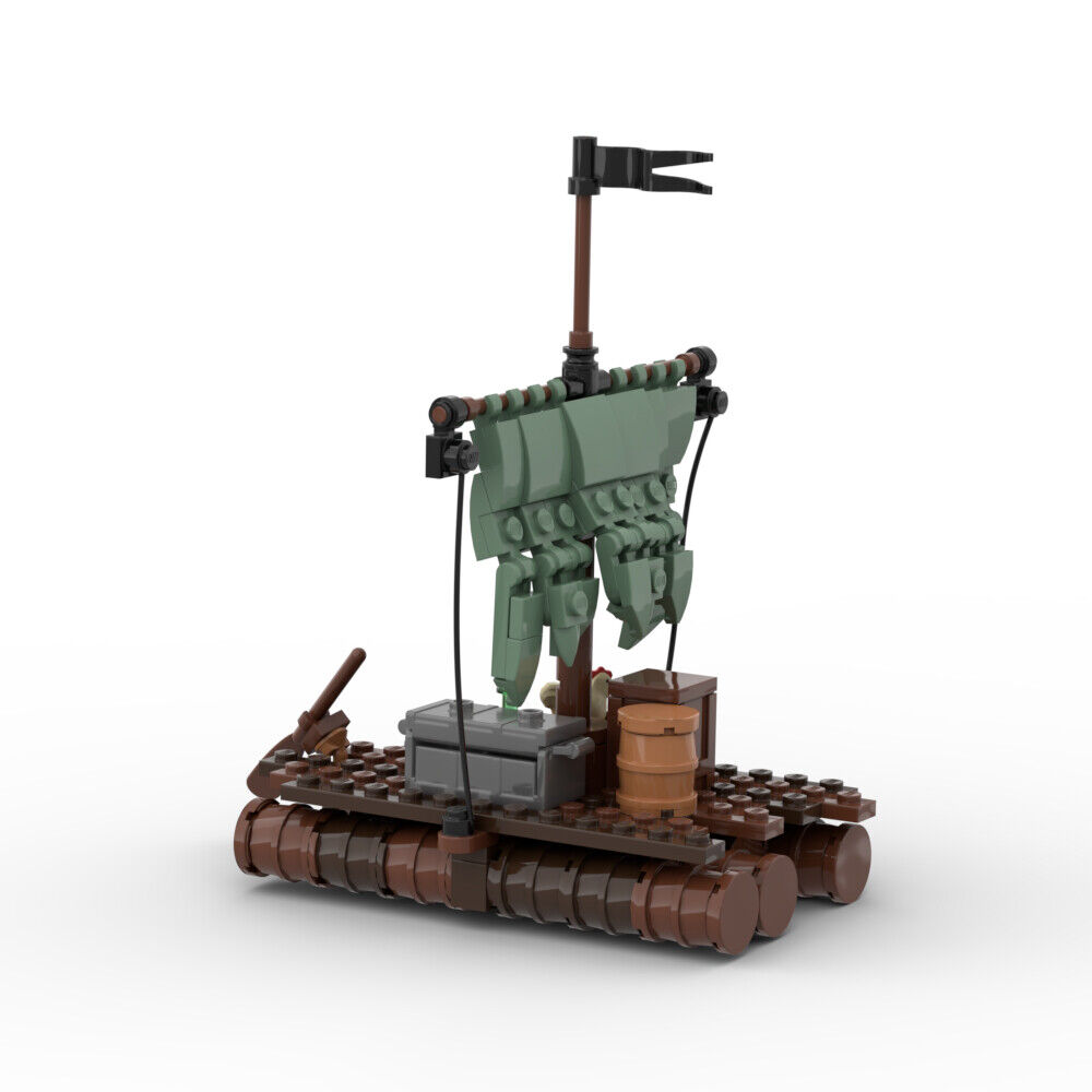 MOC-118148 The Raft Model for Pirate Series and Medieval Town Theme 143 Parts-ZITIANYOUBUILD