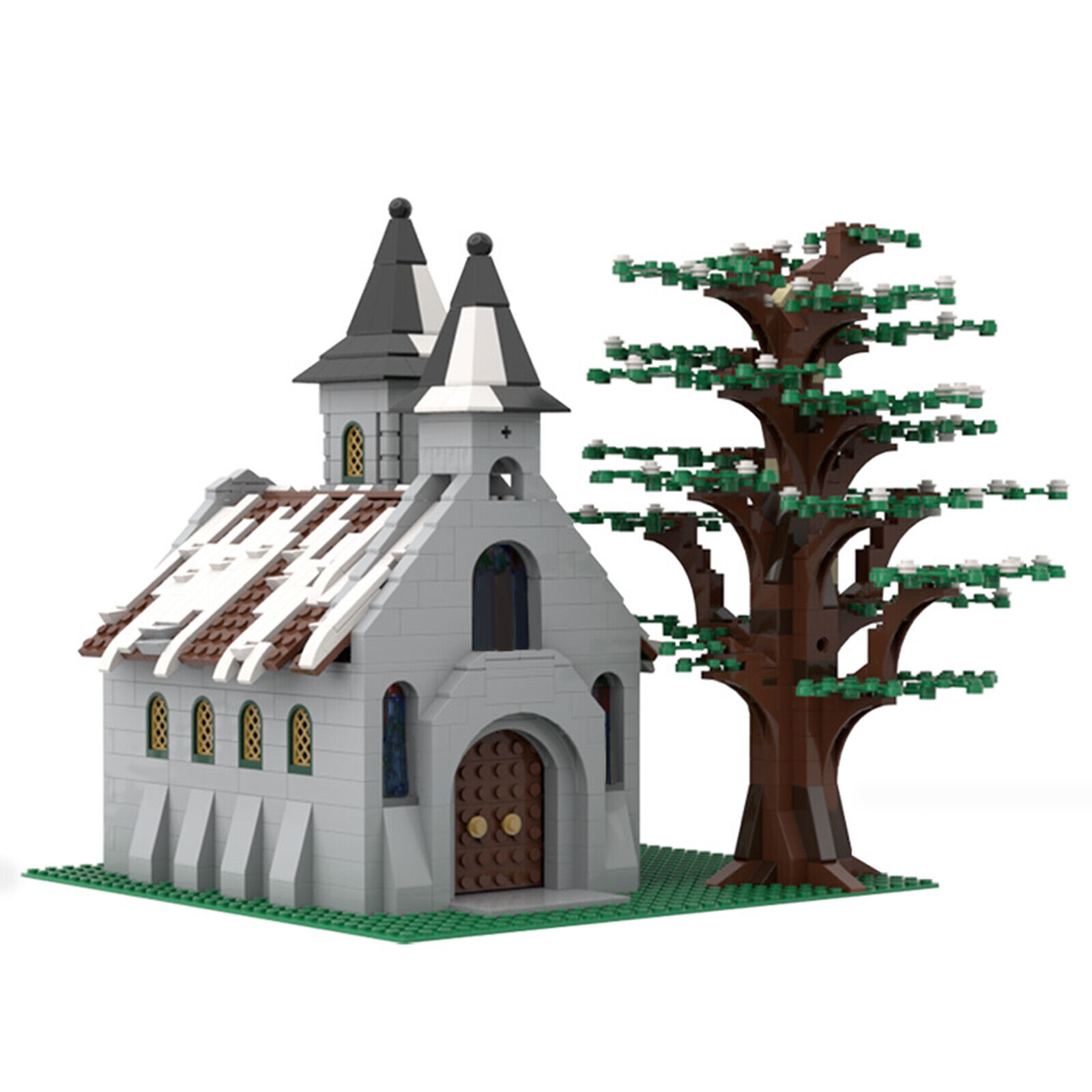 YOUFOY A Little Romanic Style Church for Your Winter Village 1154 Pieces-ZITIANYOUBUILD