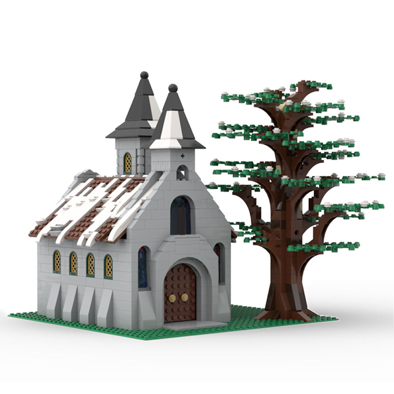 YOUFOY A Little Romanic Style Church for Your Winter Village 1154 Pieces-ZITIANYOUBUILD