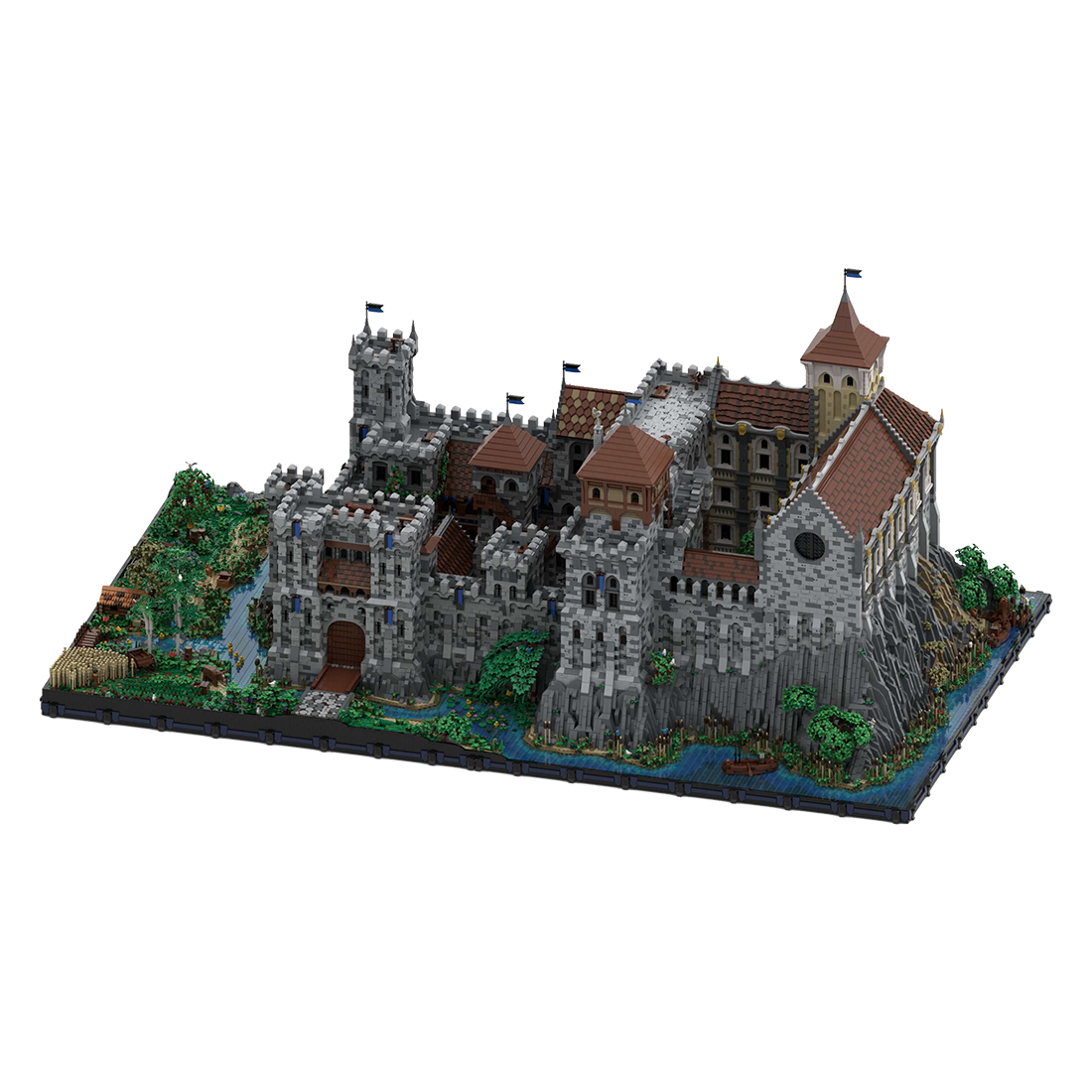 MOC-131299 Huge Medieval Castle with 51 Modules & Interior 112644 Parts-ZITIANYOUBUILD