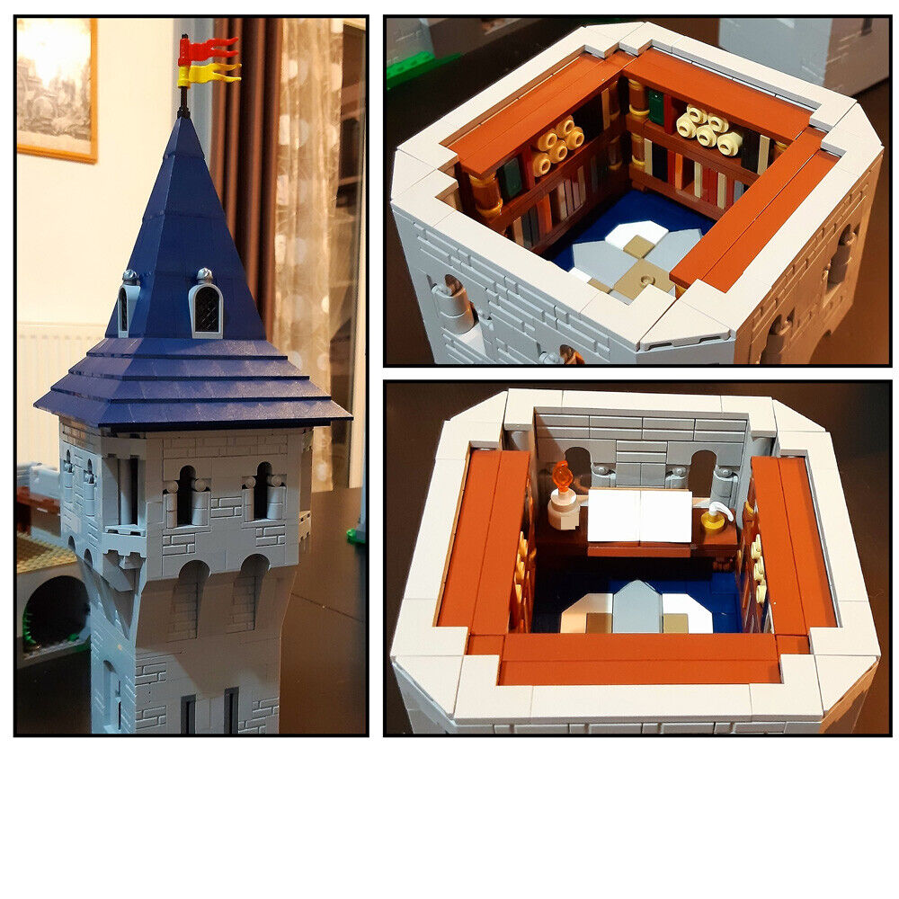 MOC-130733 1845 Parts Donjon with Library, Chapel Extension for Set 10305 Castle-ZITIANYOUBUILD