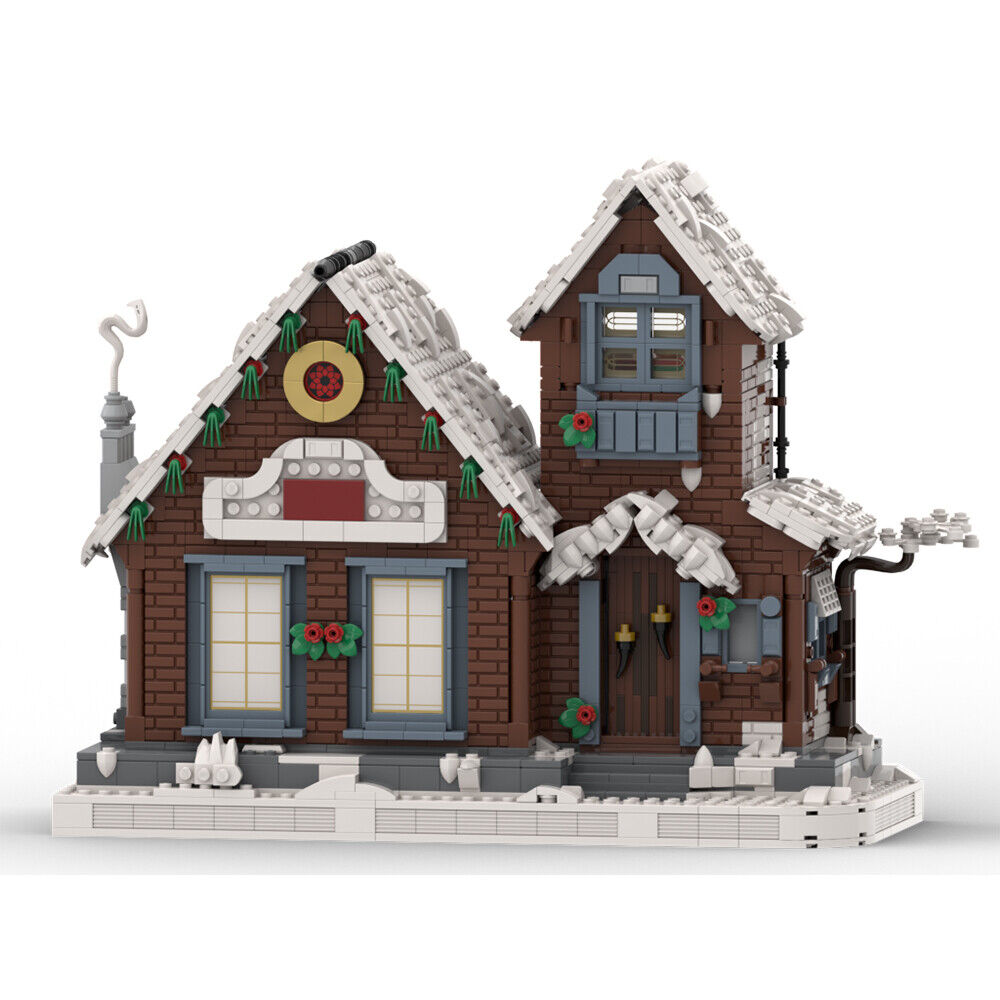 MOC-132309 Winter Cottage with Interior 1717 Parts for Christmas Gift-ZITIANYOUBUILD