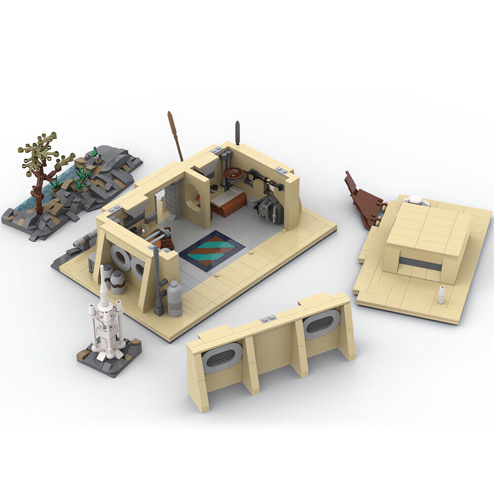 C9569 The Protagonist's Cabin Hut with Interior Building Toys 1317 Parts-ZITIANYOUBUILD