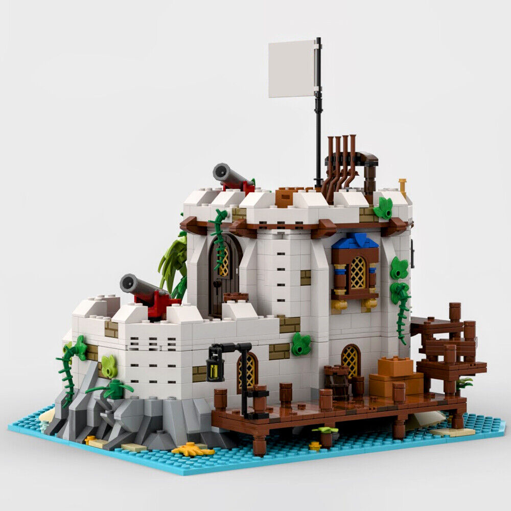 MOC-79638 A Small but Heavily Armed Bridgehead for Pirates Series 1454 Parts-ZITIANYOUBUILD