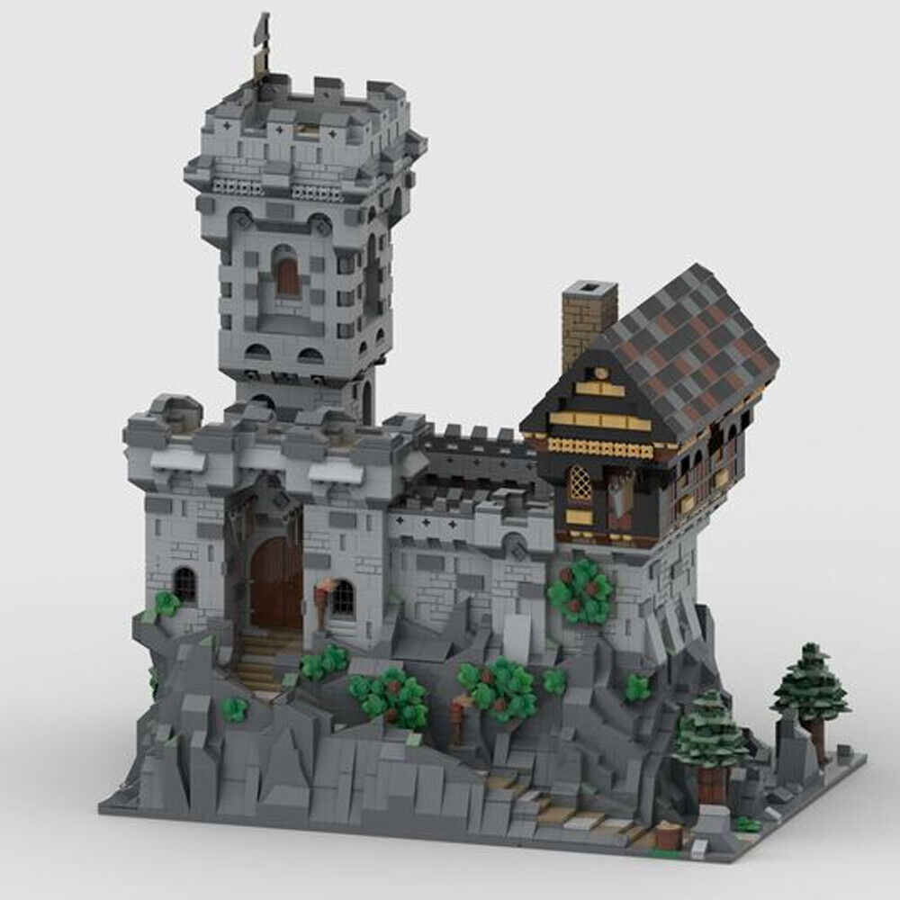 MOC-51451 Medieval Abandoned Castle Rock-like Structure 5194 Parts-ZITIANYOUBUILD