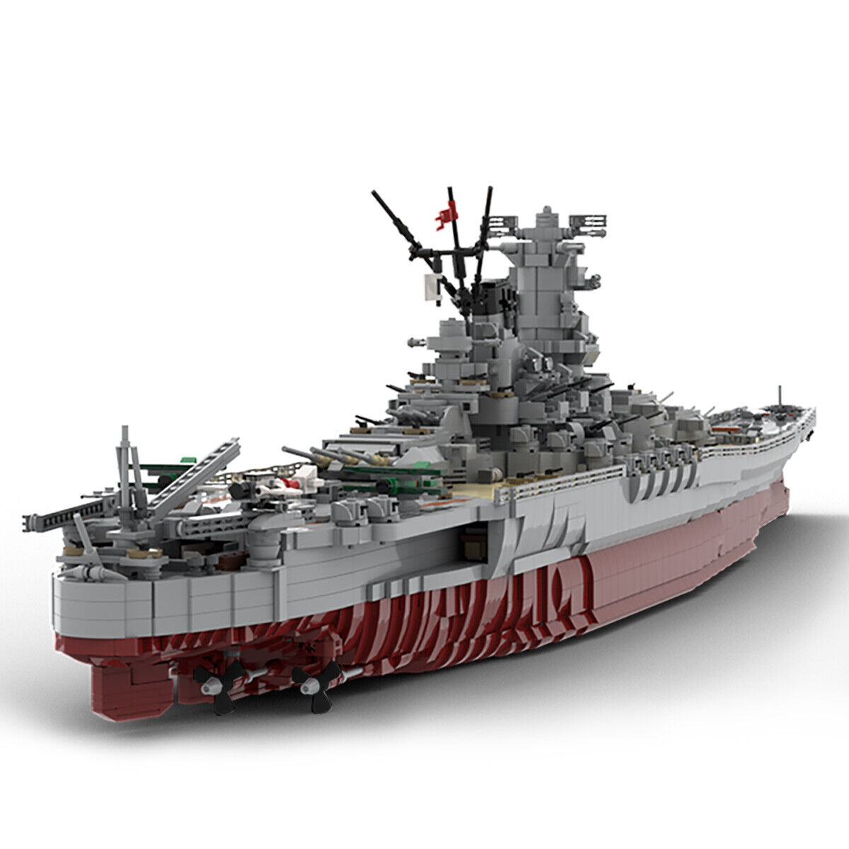 Custom MOC: C5032 IJN Yamato Battleship 1:200 Scale Ship 8717 Parts-ZITIANYOUBUILD