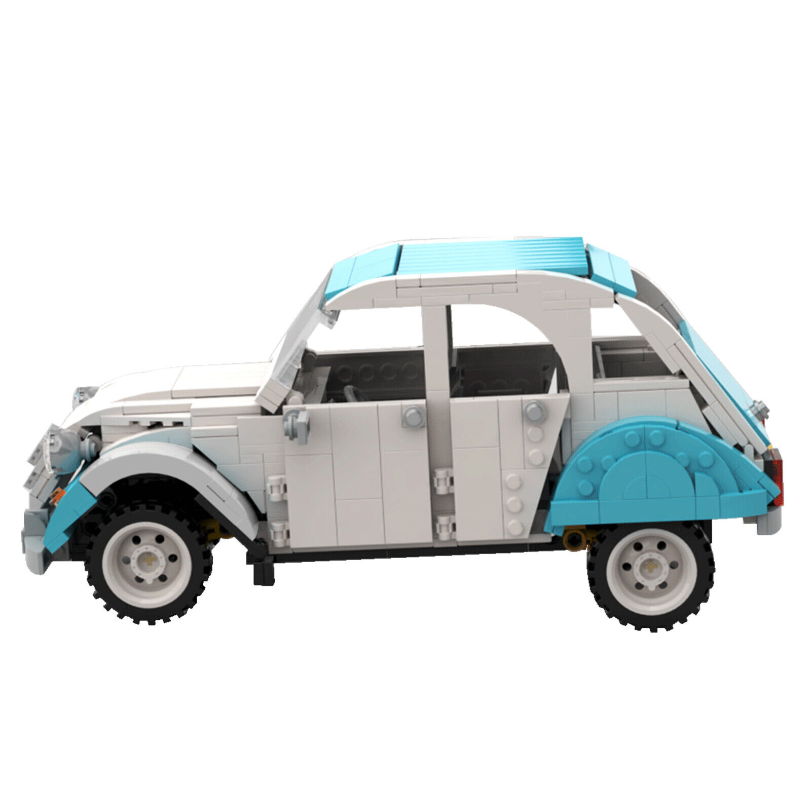 MOC-24284 Bue-white Little Car Model Building Toys 760 Parts for Collection-ZITIANYOUBUILD