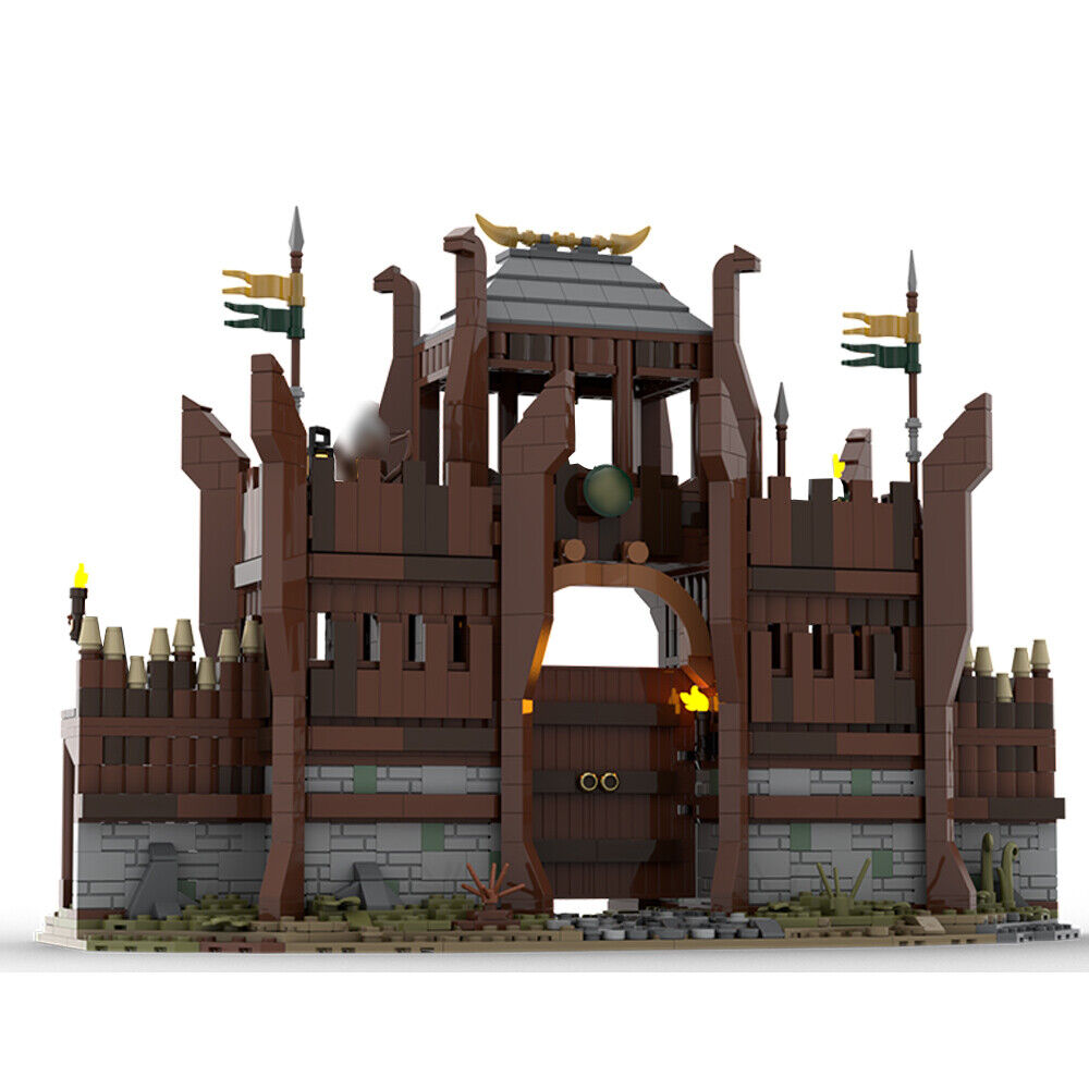 MOC-139386 Main Gate of Castle from Movie Minifig Scale 1744 Parts-ZITIANYOUBUILD