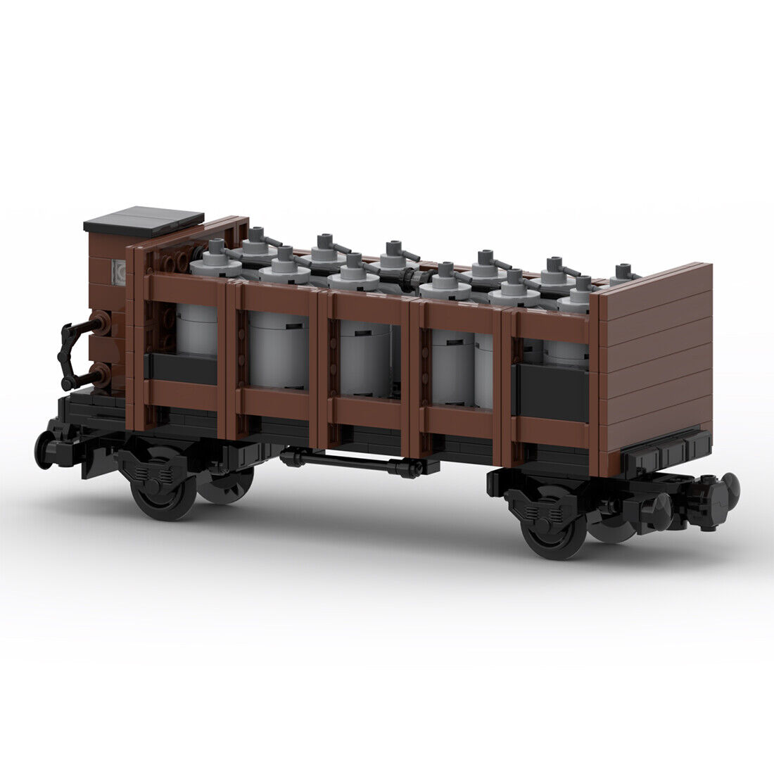 Custom MOC-133884 Acid Carrying Wagon with Brakeman��s Cab 407 Parts Kids Gift-ZITIANYOUBUILD
