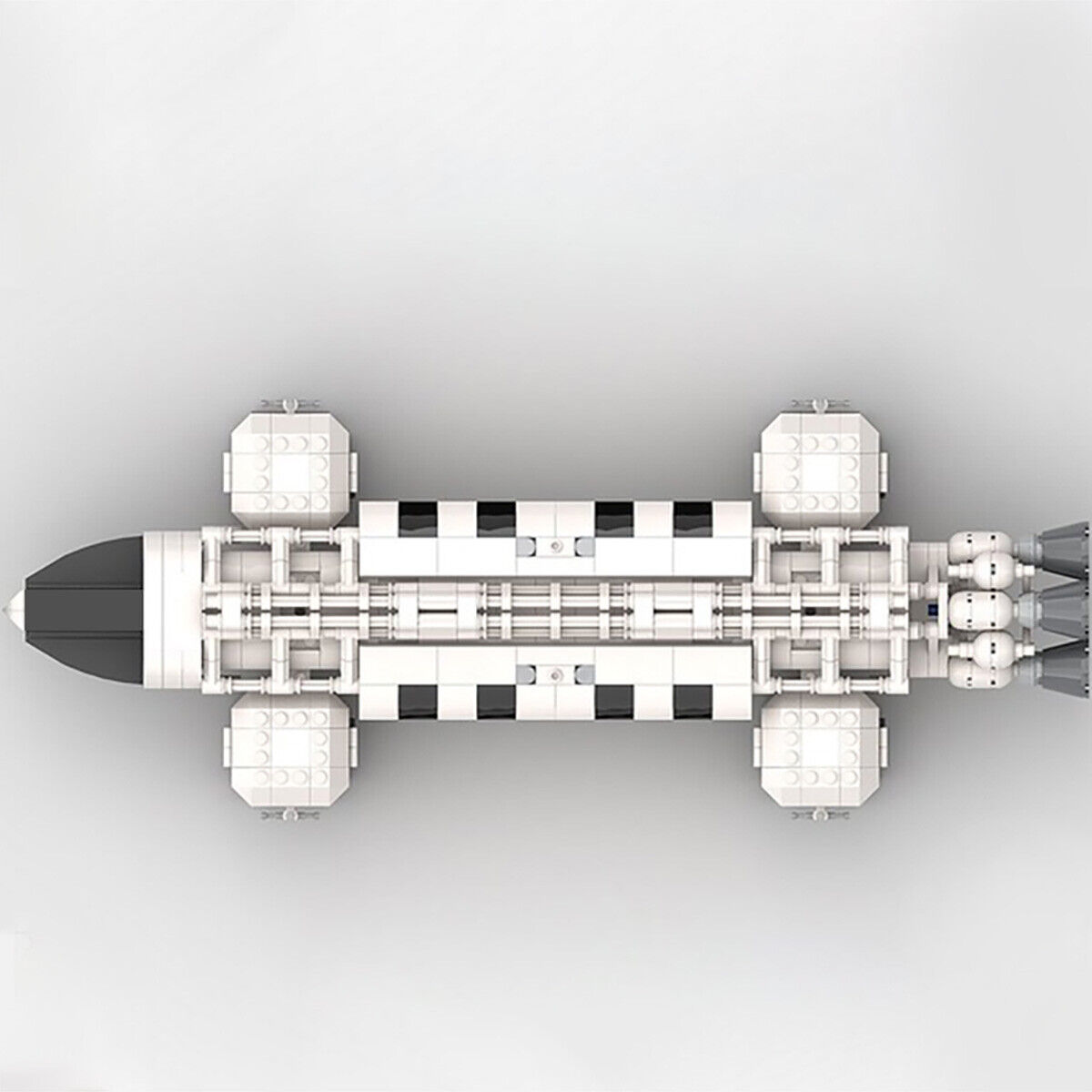 Custom MOC: C4556 Space 1999 Eagle Transporter Ship Model 1137 Parts-ZITIANYOUBUILD