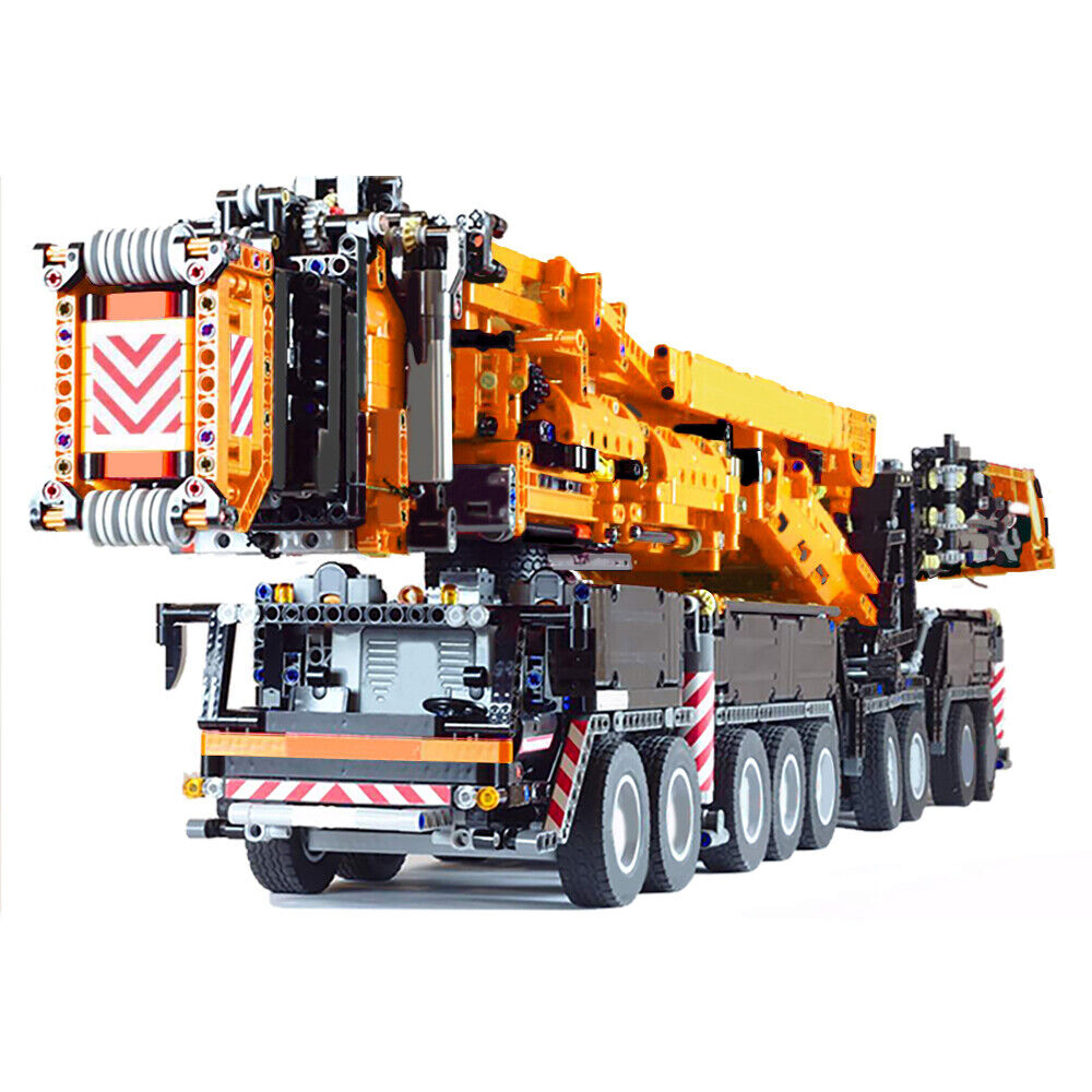 C104-6 Full RC LTM 11200 Crane with Motors 8104 Parts Black-Orange Version-ZITIANYOUBUILD