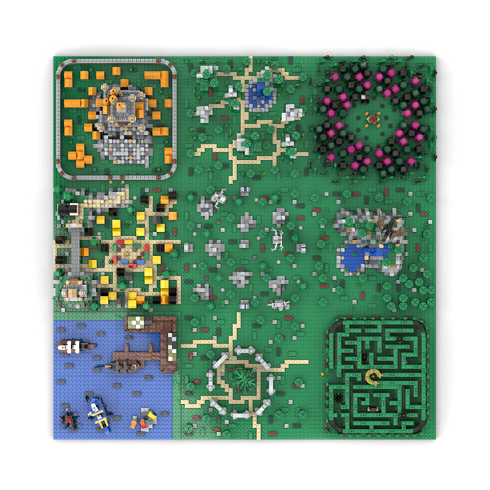 C4761 Fictional World with 9s Medieval Town Castle Forest 6265 Parts-ZITIANYOUBUILD
