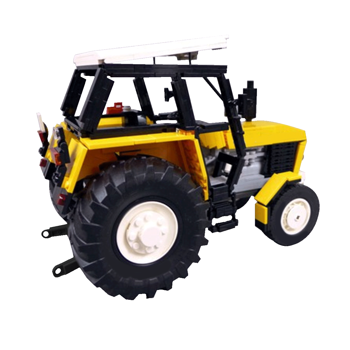 C3974 Yellow Tractor Farm Machine with Spinning Wheels 1089 Parts Gift-ZITIANYOUBUILD