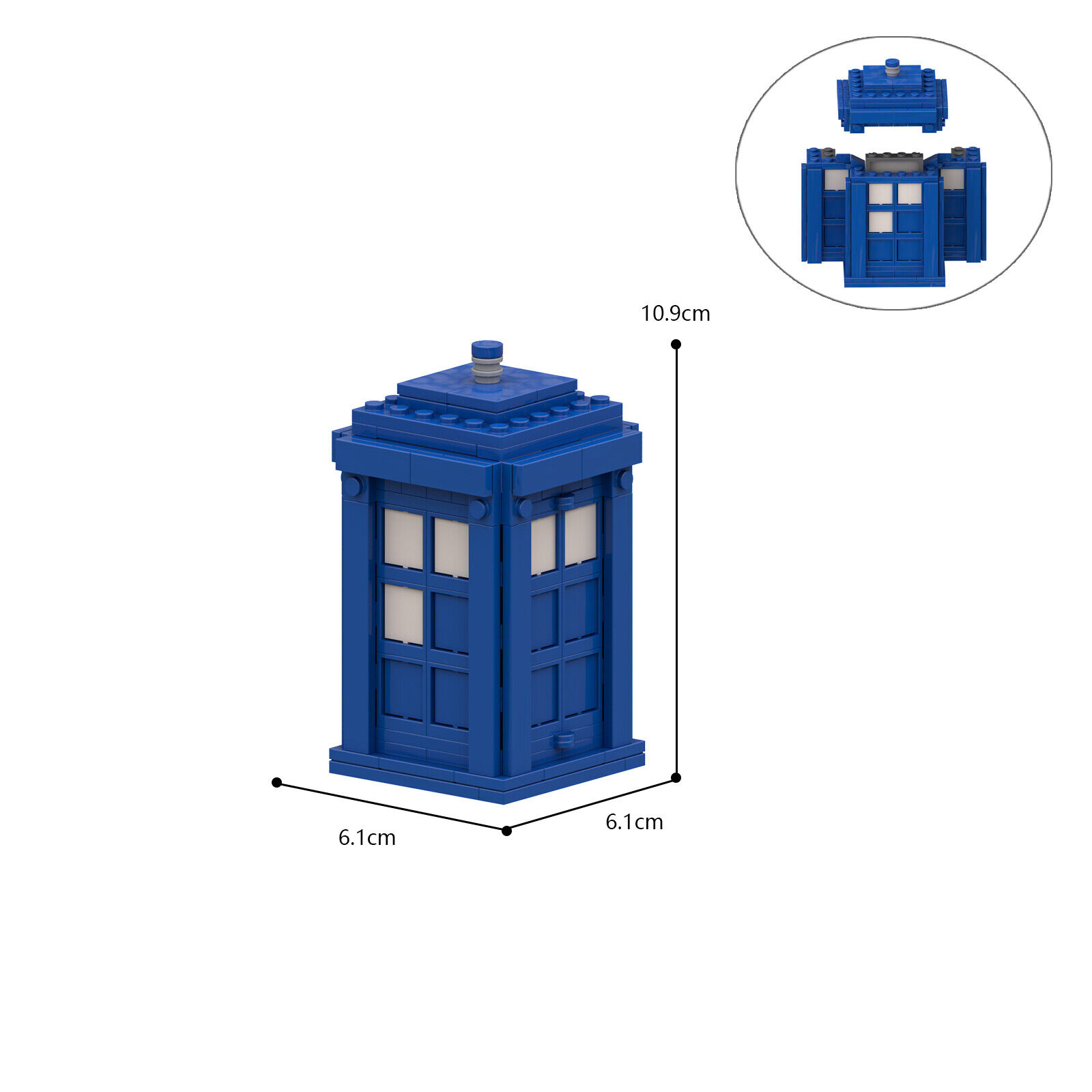 C9095 The Telephone Booth from TV Show about Doctor 238 Parts Creative Toys-ZITIANYOUBUILD