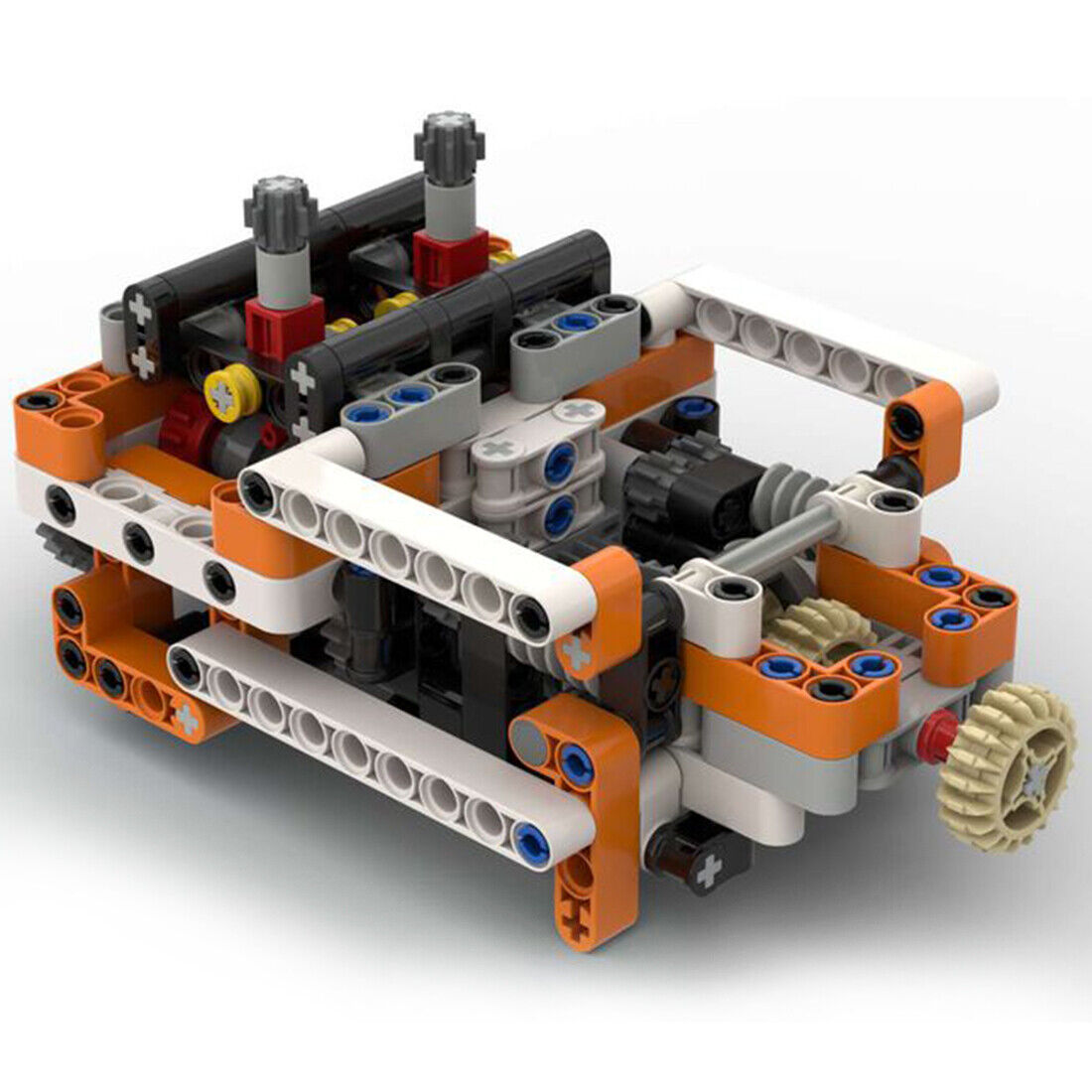 Custom MOC-51409 8 Speed Gearbox Using just 2 Levers 268+ Parts for Christmas-ZITIANYOUBUILD