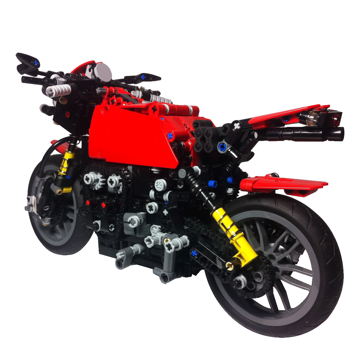 C743 Functional Motorcycle Model Building Toys for Collection 913 Parts-ZITIANYOUBUILD
