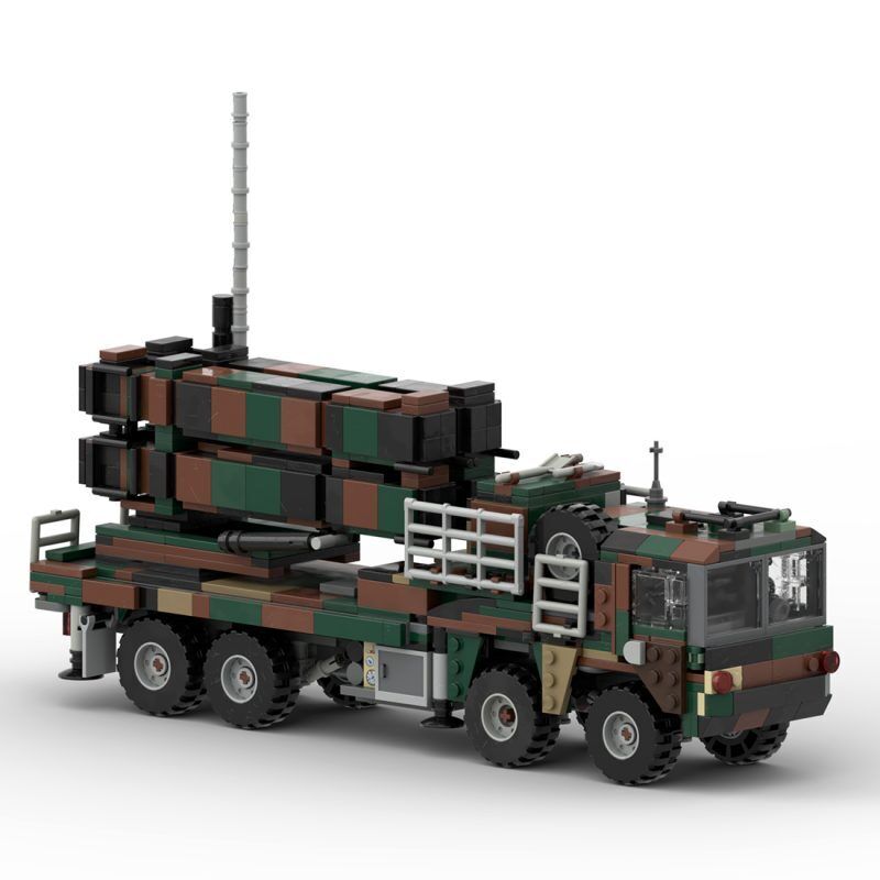 MOC-71064 MAN KAT1 8x8 + MIM-104 PATRIOT SAM | 1:34 Scale 913 Parts Building Blocks Toys Set
