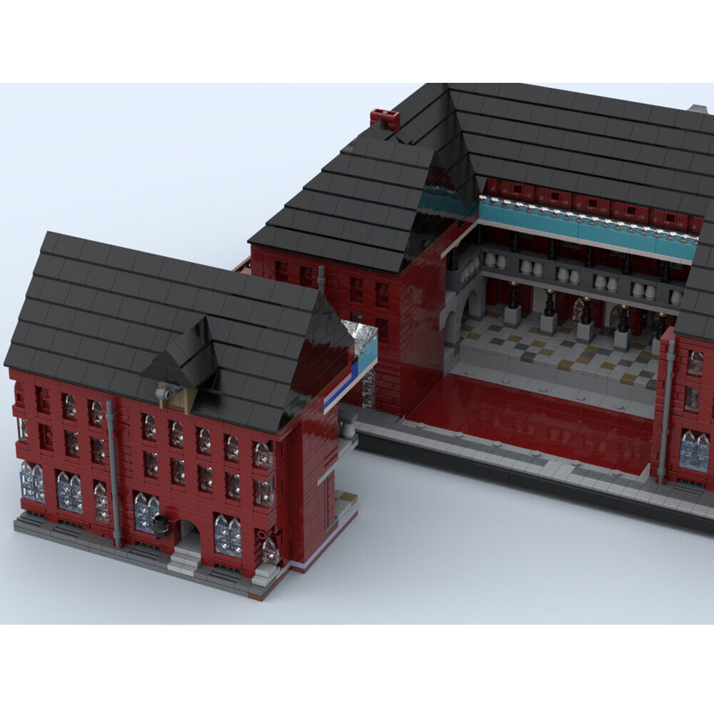 MOC-87184 Stralsund Town Hall Gothic architecture Famous Landmark 7491 Parts-ZITIANYOUBUILD