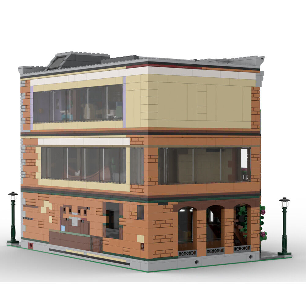 MOC-79570 Apartment with Interior Three-story Modular Building 4651 Parts-ZITIANYOUBUILD