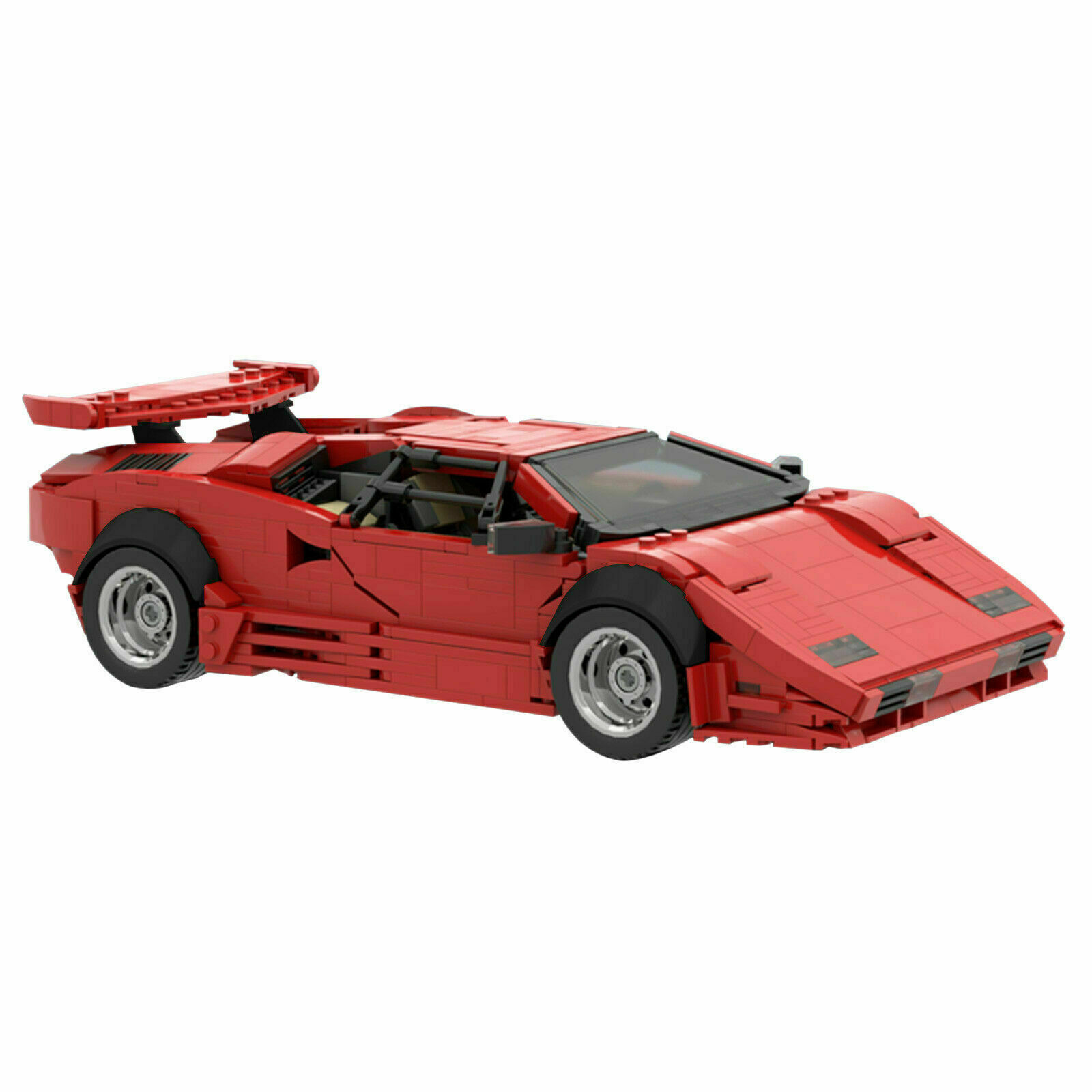 MOC-57779 Classic LP5000 Quattrovalvole Supercar Sports Car Red Version-ZITIANYOUBUILD