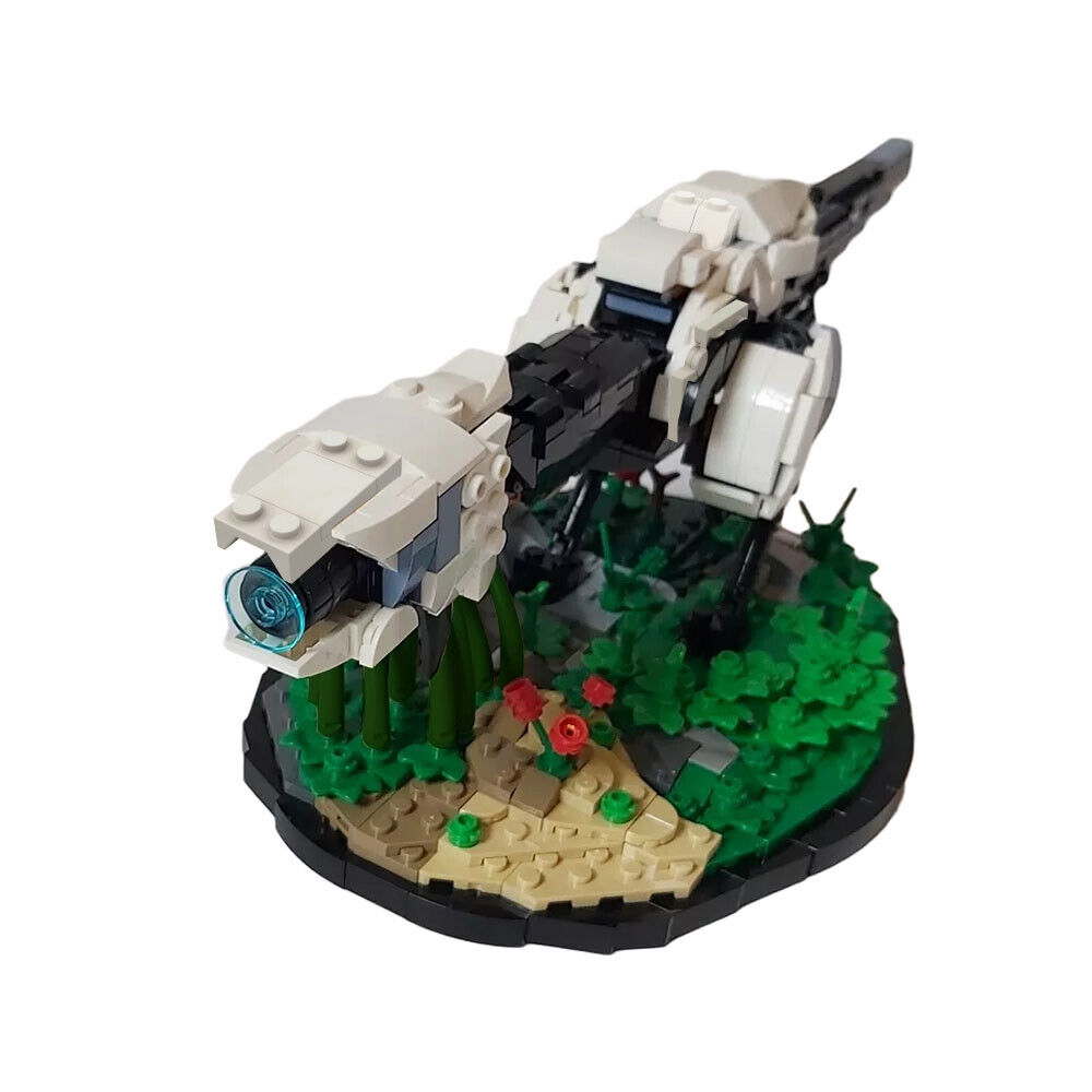 Custom MOC: C7934 Video Game Monster Watcher Model with Stand 839 Parts-ZITIANYOUBUILD