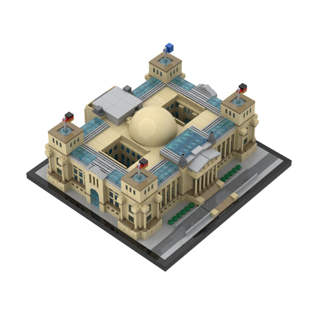 ZITIANYOUBUILD Custom MOC: C7694 Modular Reichstag - Berlin Model 2361 Parts-ZITIANYOUBUILD