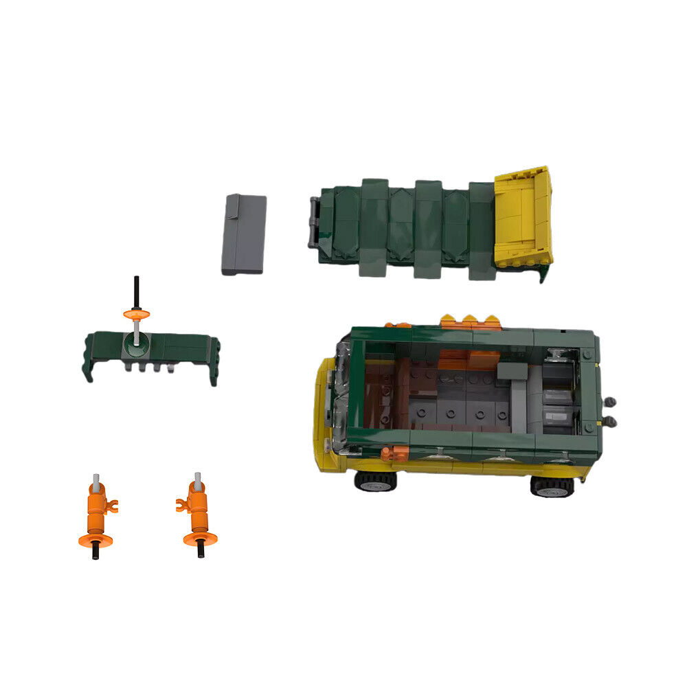 C9189 Party Wagon Model with Interior 443 Parts from the 90s Cartoon-ZITIANYOUBUILD