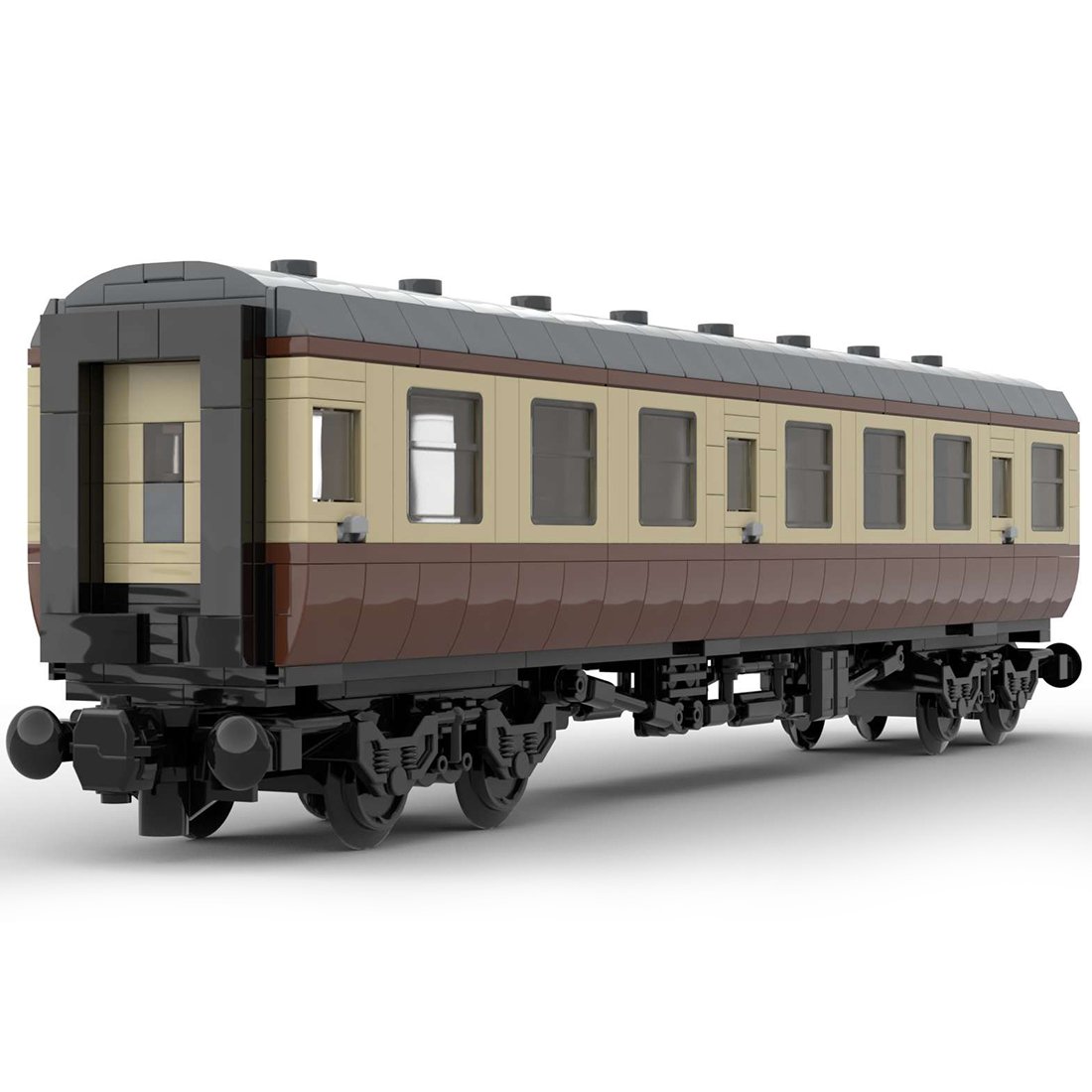 Custom MOC-67504 British Rail Mark 1 Carriage brown 692 Parts Gift for Christmas-ZITIANYOUBUILD