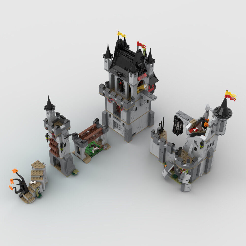 MOC-155206 Medieval Knights Castle Model Modular Building 2003 Parts-ZITIANYOUBUILD