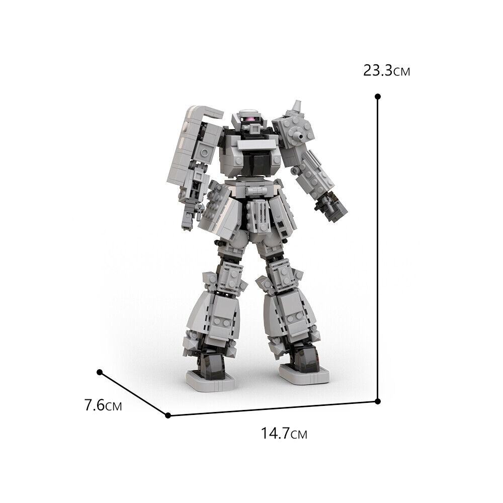 Custom MOC: C9140 MS-06 Z_aku Me_ch Robot Model 493 Parts from TV Series-ZITIANYOUBUILD