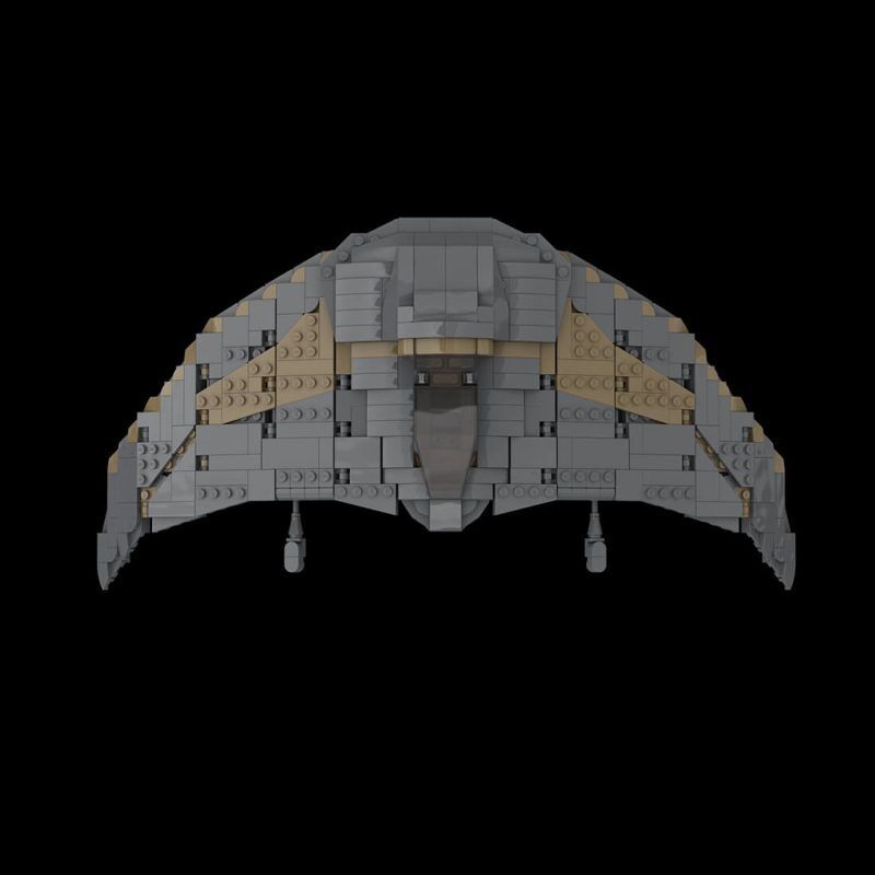 MOC-126538 A Death Glider Goa'uld two-seat fighter craft crescent-shaped vessel with wings stylized 645 Parts Toys Set Gift