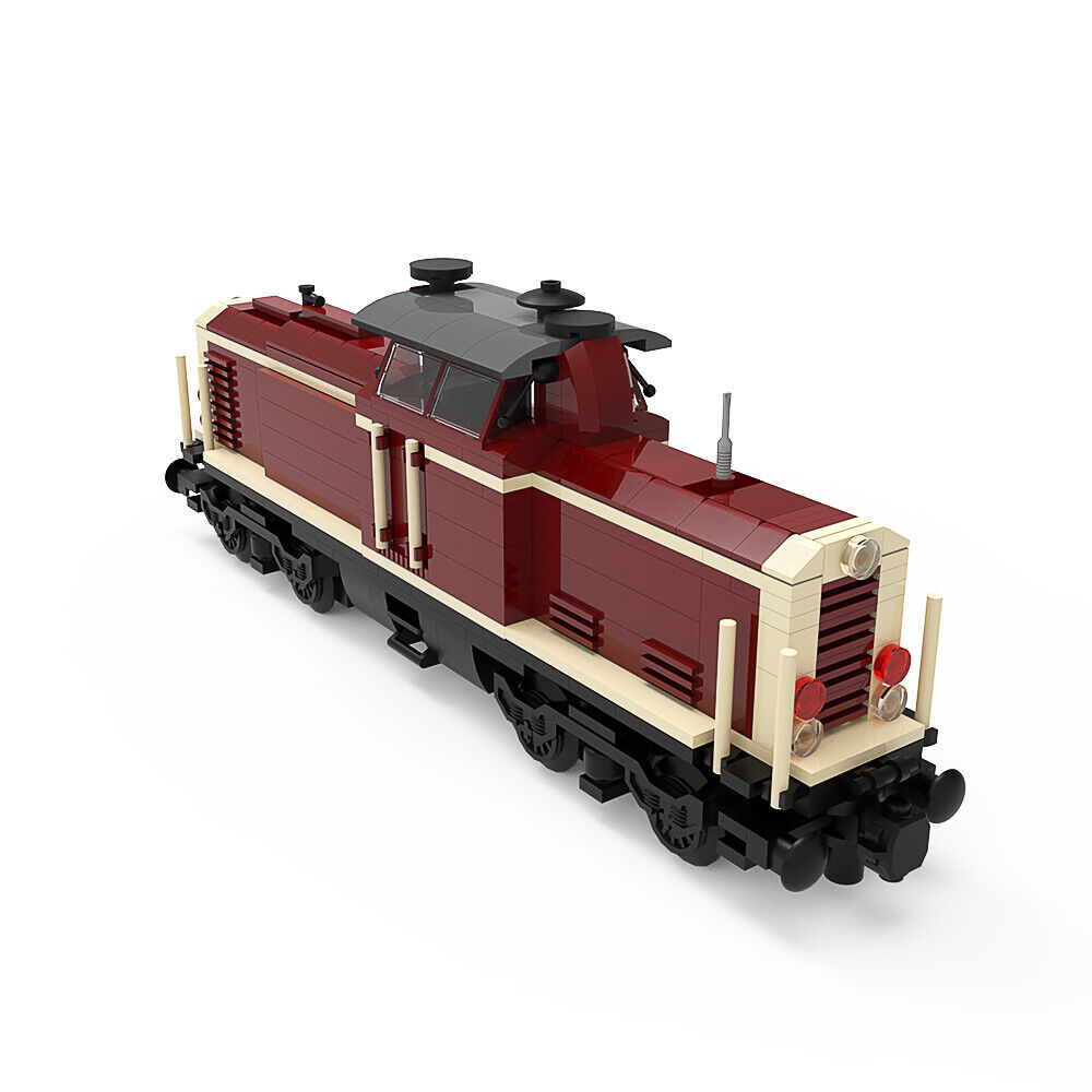 C8012Y01 V100 German Cargo Locomotive Red Version Kit 499 Parts Creative Toys-ZITIANYOUBUILD