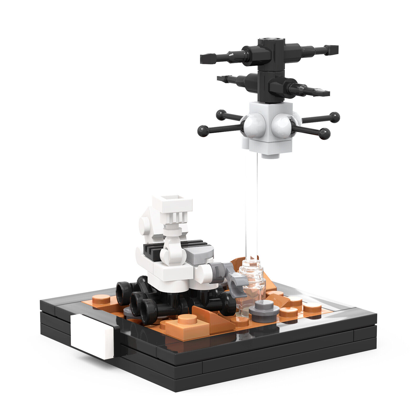 Custom MOC: C6939 The Mars 2020 Ingenuity Helicopter Vignette 80 Parts-ZITIANYOUBUILD