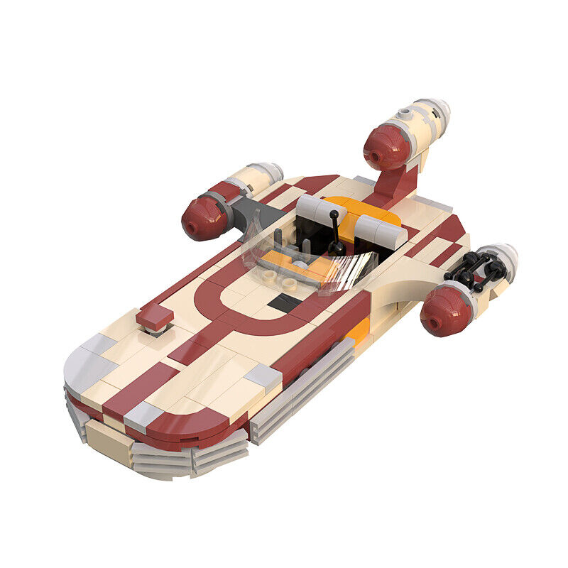 Custom MOC: C4543 Luke's X-34 SoroSuub Landspeeder Toys 300 Parts Kids-ZITIANYOUBUILD