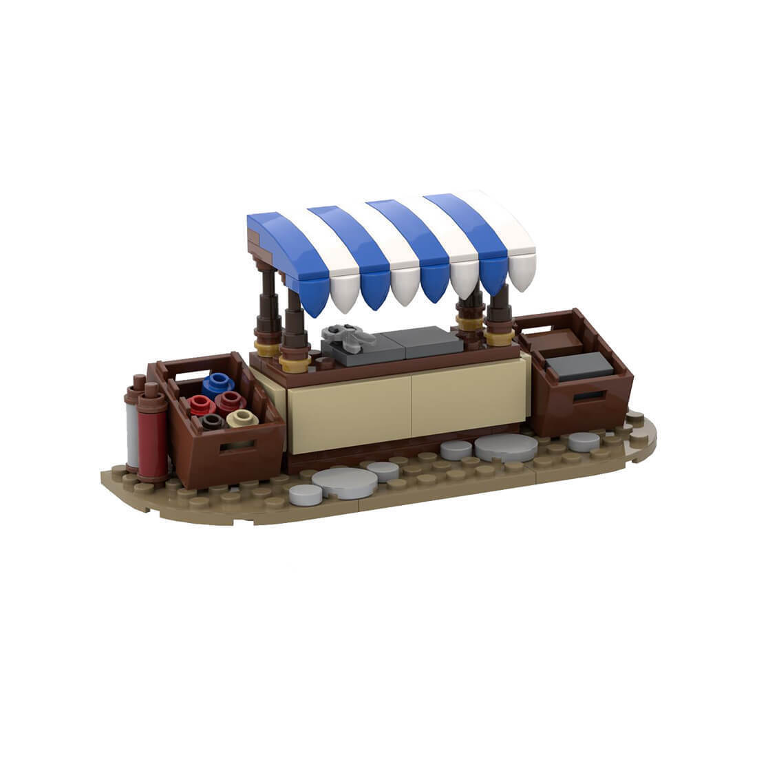 Custom MOC-78674 Medieval Fabric Seller 97 Parts Kids Gift for Christmas-ZITIANYOUBUILD