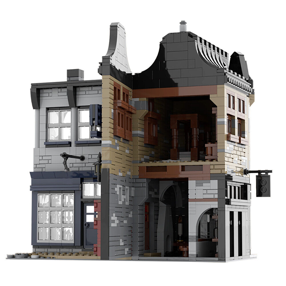 MOC-55035 Leaky Cauldron & Wiseacre's Wizarding Equipment Extension Toys-ZITIANYOUBUILD